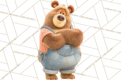 Fairy Tale Storybook Bears Cottage Clipart PNG Product Image 2