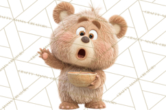 Fairy Tale Storybook Bears Cottage Clipart PNG Product Image 2