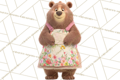 Fairy Tale Storybook Bears Cottage Clipart PNG Product Image 3