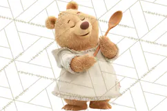 Fairy Tale Storybook Bears Cottage Clipart PNG Product Image 4