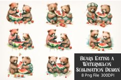 Watercolor Bears Sublimation Bundle Product Image 1