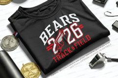 Bear Track and Field SVG Product Image 1