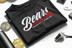 Bear Track and Field SVG Product Image 1
