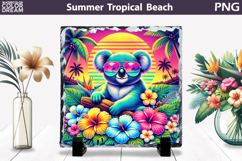 Retro Koala Beach Sunset | Tropical Summer Sublimation Product Image 1