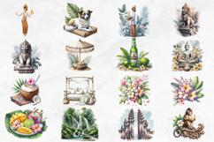 Bali Clipart Bundle, 41 Watercolor Bali PNGs Product Image 2