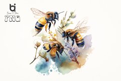 Beautiful bees watercolor Sublimation Png Bundle Product Image 2