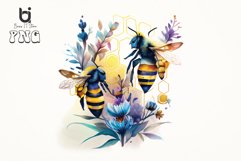 Beautiful bees watercolor Sublimation Png Bundle Product Image 3