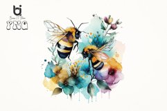 Beautiful bees watercolor Sublimation Png Bundle Product Image 4