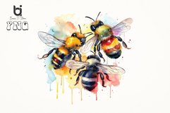Beautiful bees watercolor Sublimation Png Bundle Product Image 5