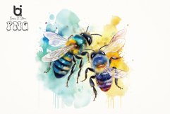 Beautiful bees watercolor Sublimation Png Bundle Product Image 6