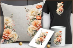 Bouquet of roses png|Flowers Spring watercolor|flora clipart Product Image 4