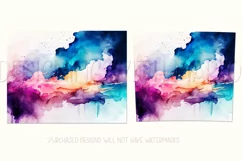 Abstract Watercolor Tumbler, Colorful Watercolor Sublimation Product Image 2