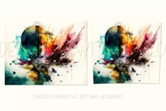 Abstract Watercolor Tumbler, Colorful Watercolor Sublimation Product Image 2