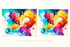 Abstract Watercolor Tumbler, Colorful Watercolor Sublimation Product Image 2