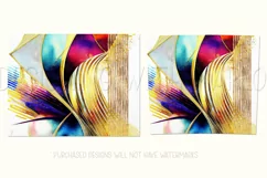 Abstract Watercolor Tumbler, Colorful Watercolor Sublimation Product Image 2