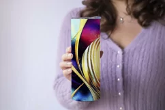 Abstract Watercolor Tumbler, Colorful Watercolor Sublimation Product Image 3