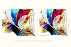Abstract Watercolor Tumbler, Colorful Watercolor Sublimation Product Image 2