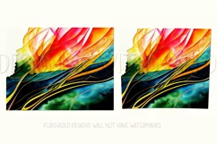 Abstract Watercolor Tumbler, Colorful Watercolor Sublimation Product Image 2