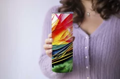 Abstract Watercolor Tumbler, Colorful Watercolor Sublimation Product Image 3