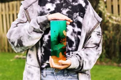 Abstract Watercolor Tumbler, Colorful Watercolor Sublimation Product Image 3