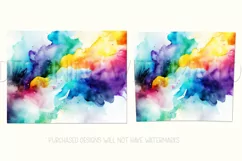 Abstract Watercolor Tumbler, Colorful Watercolor Sublimation Product Image 2