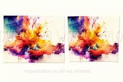 Abstract Watercolor Tumbler, Colorful Watercolor Sublimation Product Image 2