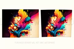 Abstract Watercolor Tumbler, Colorful Watercolor Sublimation Product Image 2