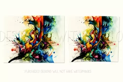 Abstract Watercolor Tumbler, Colorful Watercolor Sublimation Product Image 2