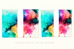 Watercolor Tumbler Wrap, Add Your Own Name, Sublimation d2 Product Image 2