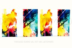 Watercolor Tumbler Wrap, Add Your Own Name, Sublimation d6 Product Image 2