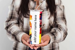 Watercolor Tumbler Wrap, Add Your Own Name, Sublimation d6 Product Image 3