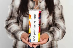 Watercolor Tumbler Wrap, Add Your Own Name, Sublimation d6 Product Image 3