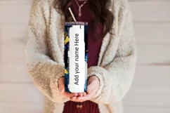 Watercolor Tumbler Wrap, Add Your Own Name, Sublimation d7 Product Image 3