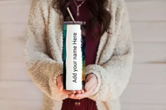 Watercolor Tumbler Wrap, Add Your Own Name, Sublimation d8 Product Image 3
