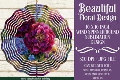 Floral Wind Spinner, Flowers Wind Spinner Sublimation, w10 Product Image 2