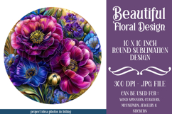 Floral Wind Spinner, Flowers Wind Spinner Sublimation, w2 Product Image 1