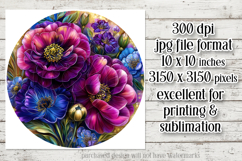 Floral Wind Spinner, Flowers Wind Spinner Sublimation, w2 Product Image 3