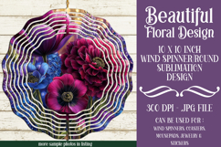Floral Wind Spinner, Flowers Wind Spinner Sublimation, w4 Product Image 2