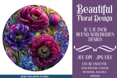 Floral Wind Spinner, Flowers Wind Spinner Sublimation, w5 Product Image 1