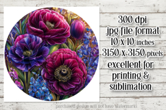 Floral Wind Spinner, Flowers Wind Spinner Sublimation, w5 Product Image 3