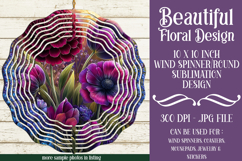 Floral Wind Spinner, Flowers Wind Spinner Sublimation, w6 Product Image 2