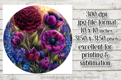 Floral Wind Spinner, Flowers Wind Spinner Sublimation, w6 Product Image 3