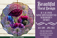 Floral Wind Spinner, Flowers Wind Spinner Sublimation, w7 Product Image 2