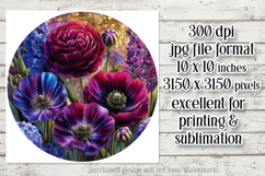 Floral Wind Spinner, Flowers Wind Spinner Sublimation, w7 Product Image 3