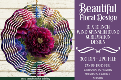 Floral Wind Spinner, Flowers Wind Spinner Sublimation, w8 Product Image 2