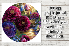 Floral Wind Spinner, Flowers Wind Spinner Sublimation, w8 Product Image 3