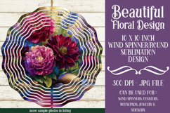 Floral Wind Spinner, Flowers Wind Spinner Sublimation, w9 Product Image 2