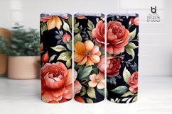 Beautiful Floral Watercolor Sublimation Tumbler Wrap Product Image 2