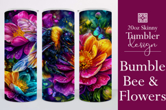 Animal Tumbler Wrap, Bumble Bee and Flowers Tumbler Wrap, t1 Product Image 1