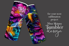 Animal Tumbler Wrap, Bumble Bee and Flowers Tumbler Wrap, t1 Product Image 2